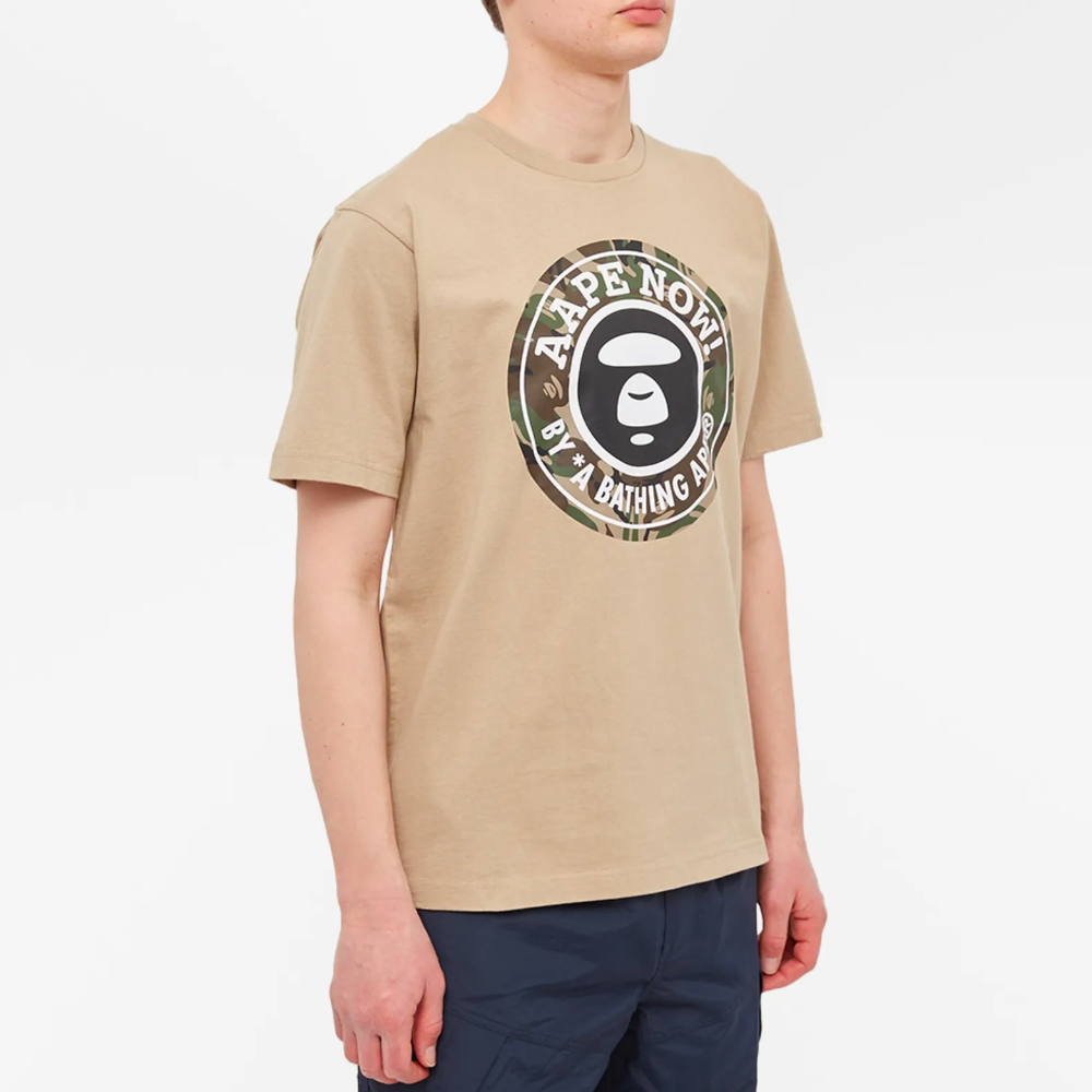 AAPE By A Bathing Ape Green Camo Starbuck Tee