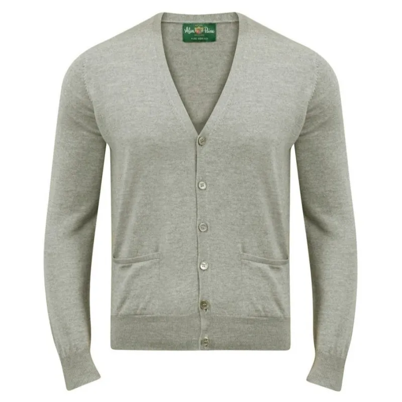 Alan Paine cardigan merino wool oatmeal