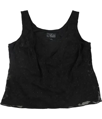 Alex Evenings Womens Burnout Tank Top