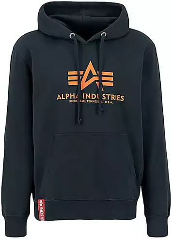 Alpha Industries Logo Print Hoodie | Look Again