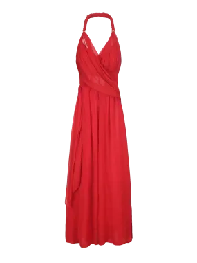 Amber Chiffon Dress (Red)