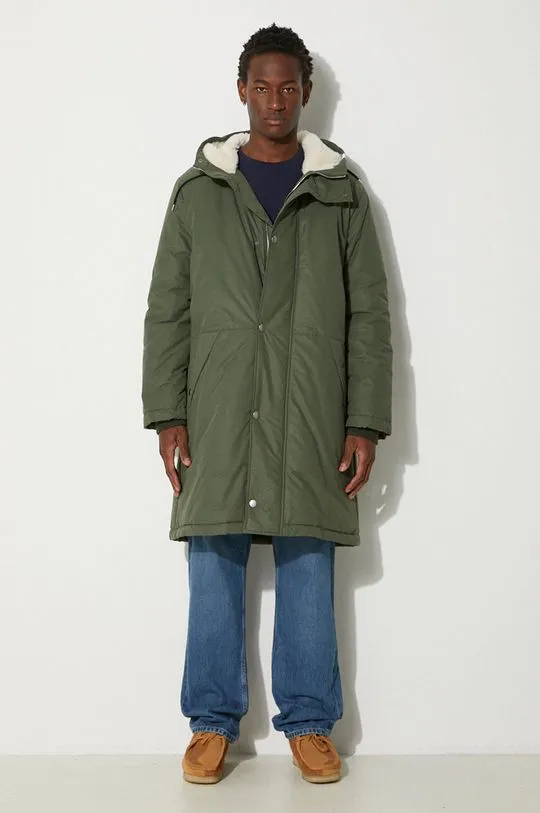 A.P.C. jacket Parka Hector men's green color