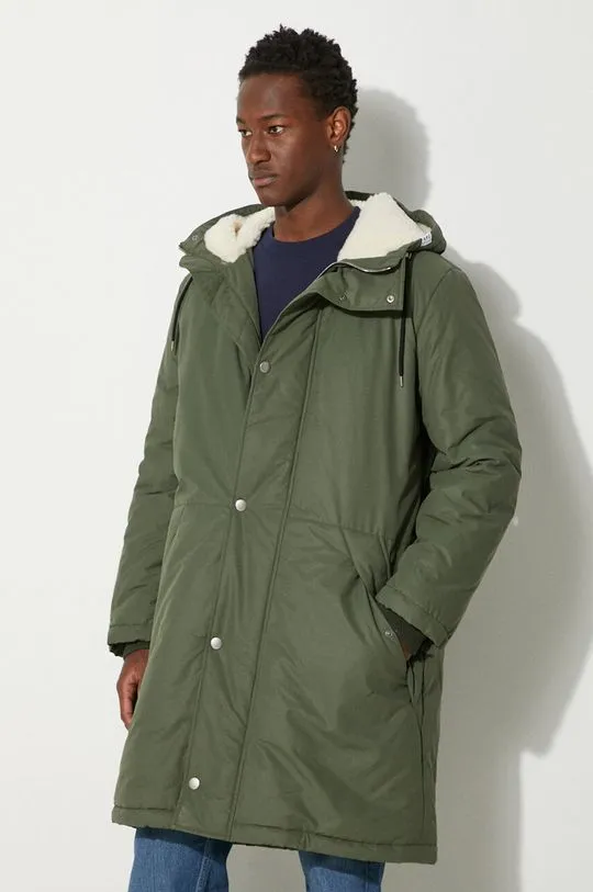 A.P.C. jacket Parka Hector men's green color