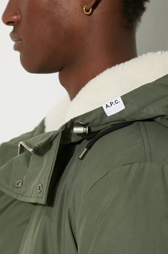 A.P.C. jacket Parka Hector men's green color