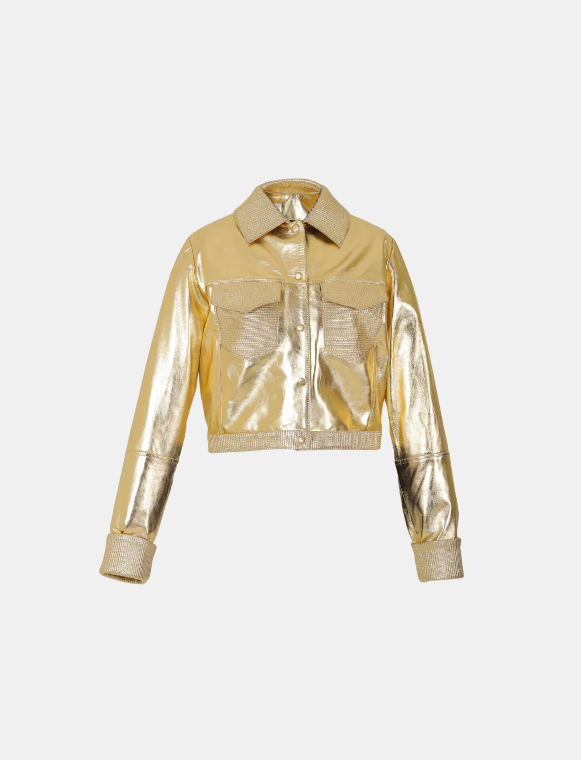 Auzinnia Leather Jacket Gold