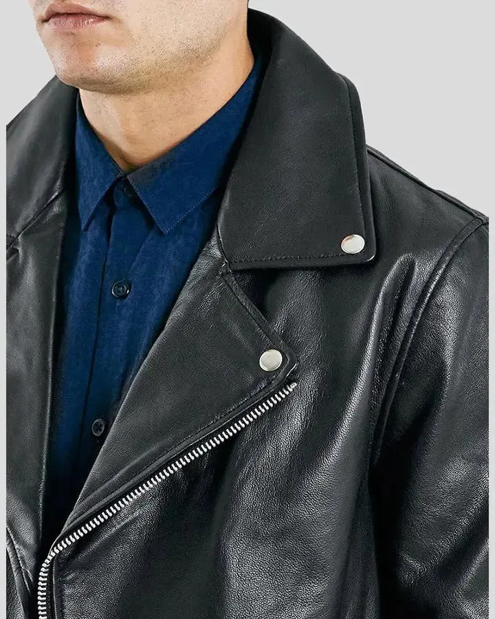 Barden Black Motorcycle Leather Jacket