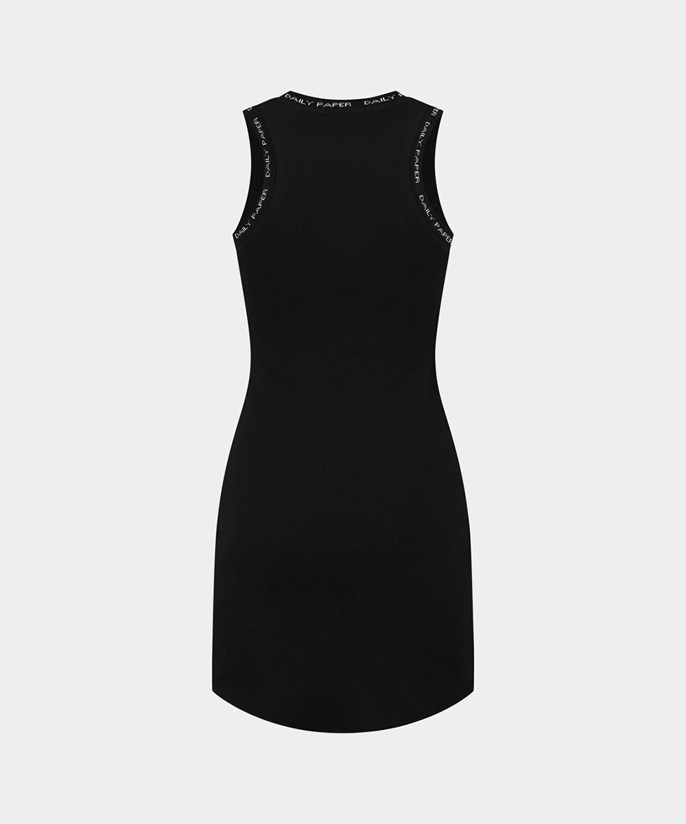 Black Erib Tank Dress