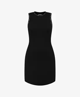 Black Erib Tank Dress