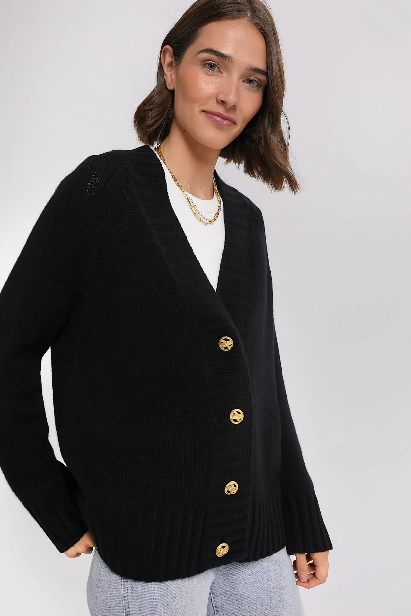 Black Rachel Cashmere Cardigan