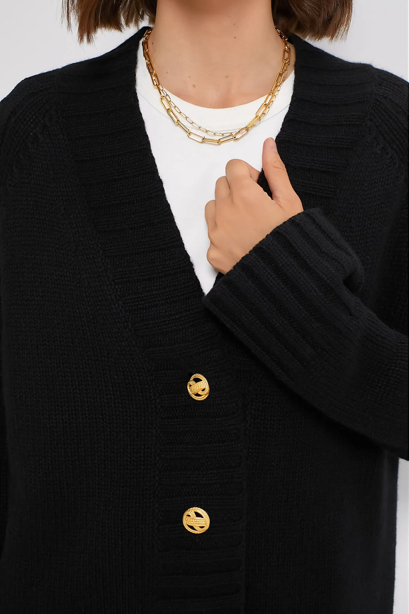 Black Rachel Cashmere Cardigan