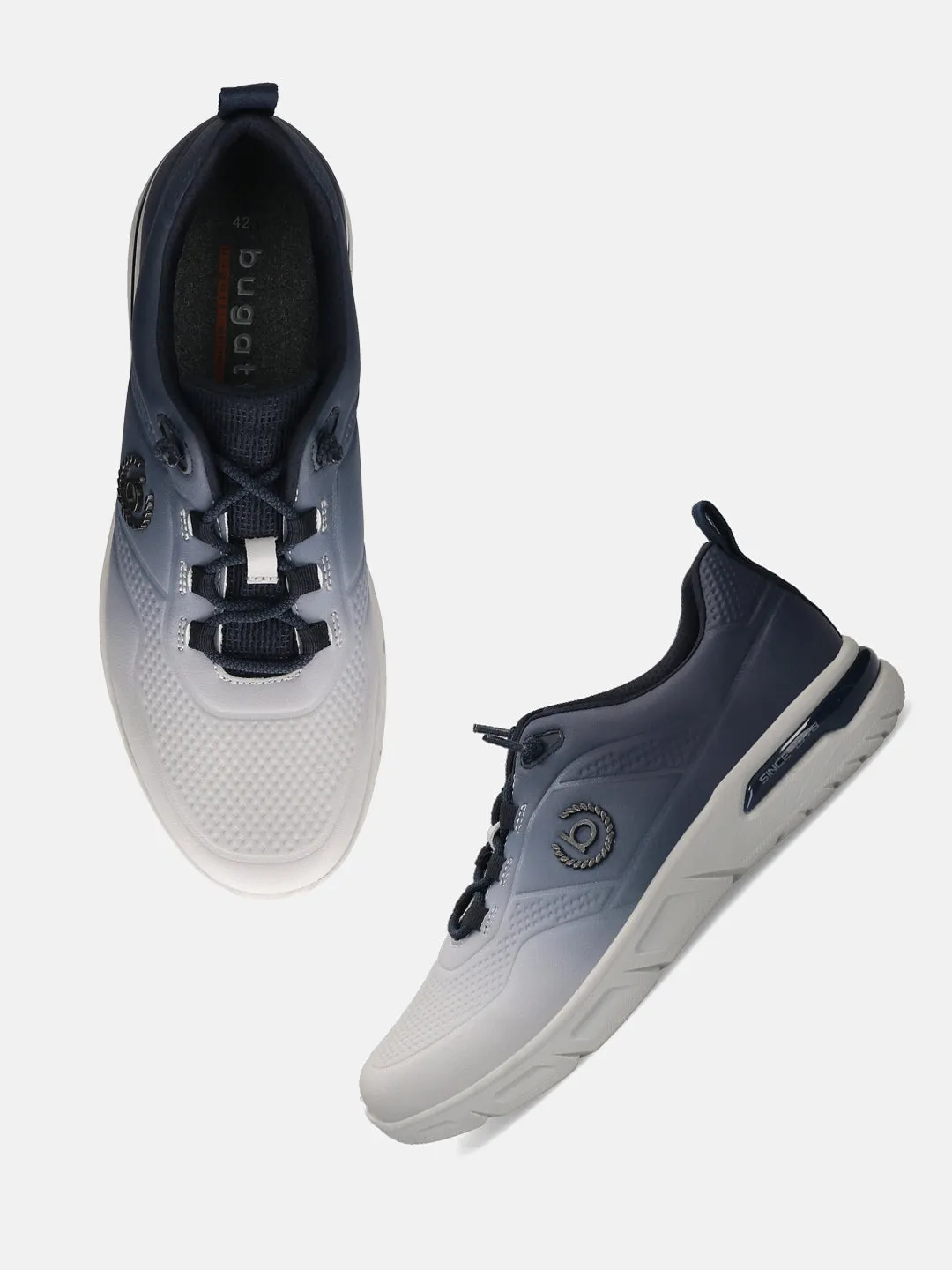 bugatti Light Grey & Dark Blue Sneakers