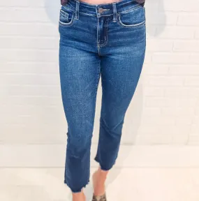 Carlene Mid-Rise Slim Straight Denim-- Issue-Free