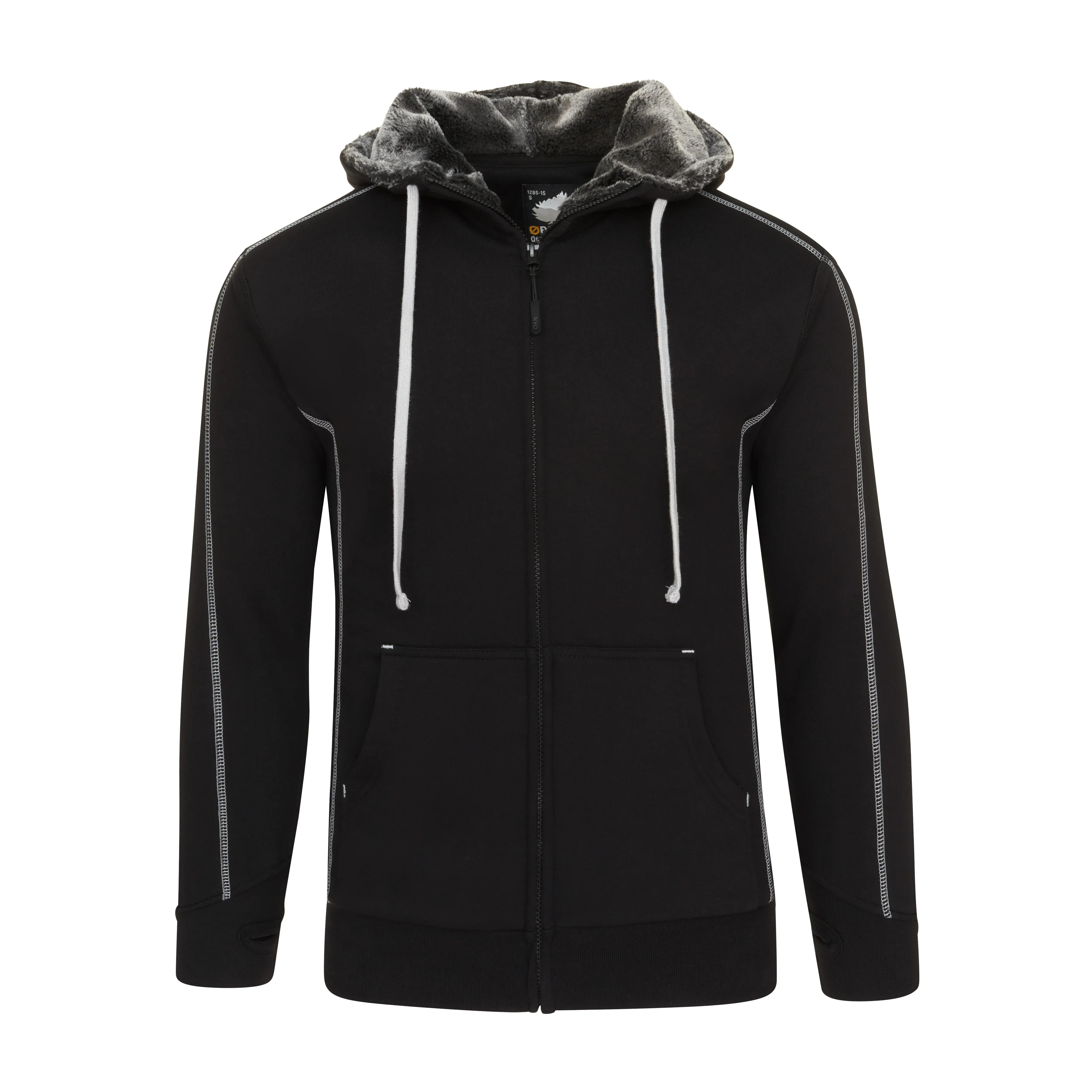 Crane Fur-Lined Hoody | BLACK