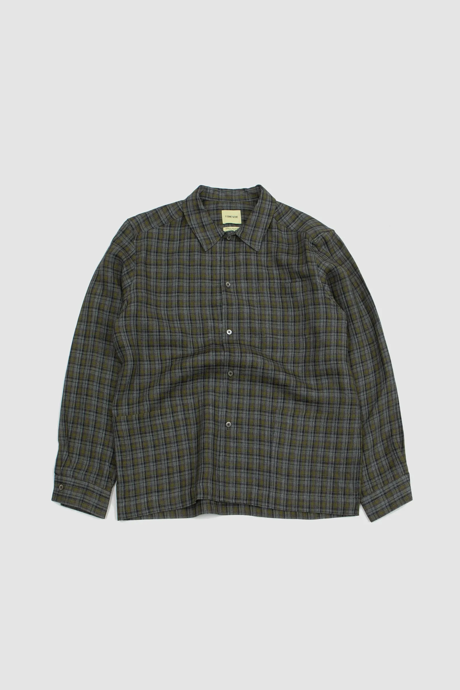 De Bonne Facture Painter's Jacket Green/Grey Checks