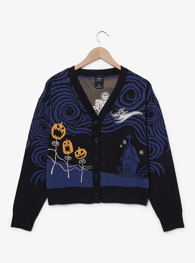 Disney The Nightmare Before Christmas Jack & Sally Spiral Hill Cardigan - BoxLunch Exclusive