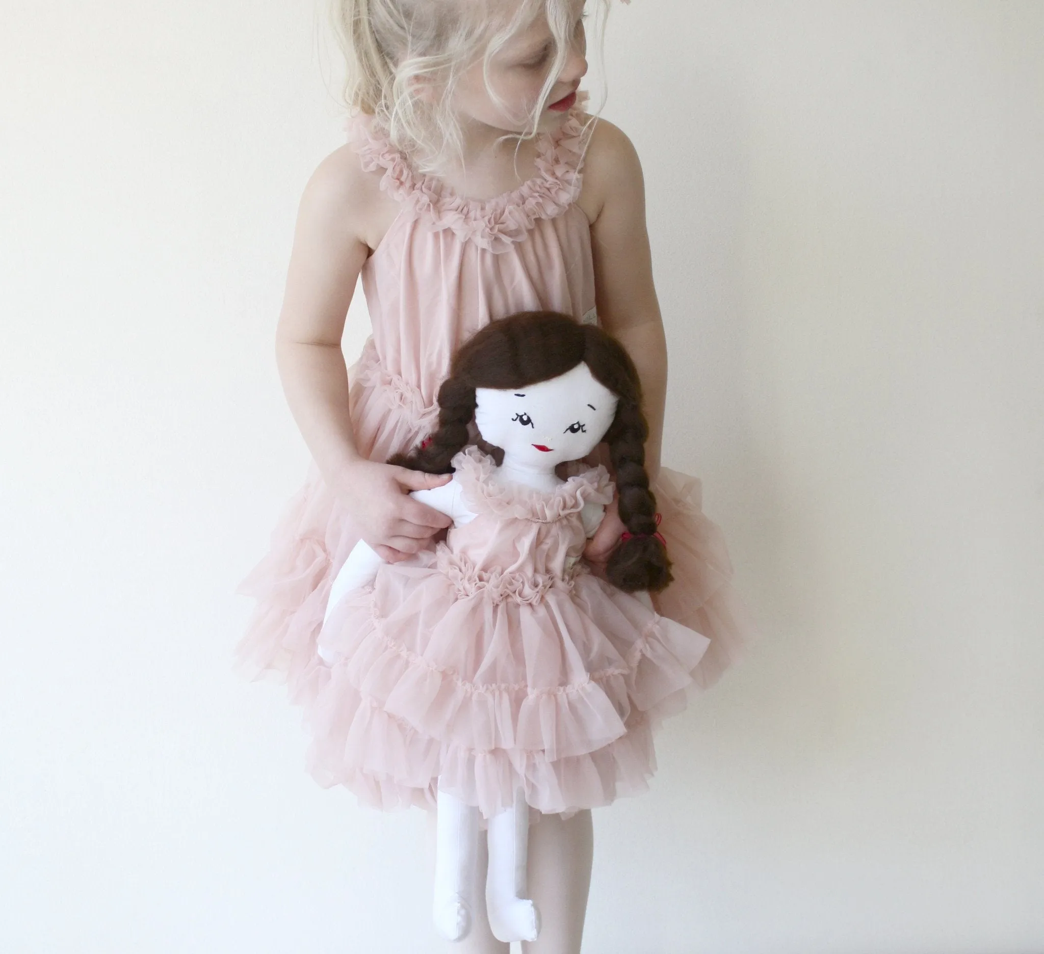 DOLLY by Le Petit Tom  RUFFLED CHIFFON DANCE DRESS ballet pink