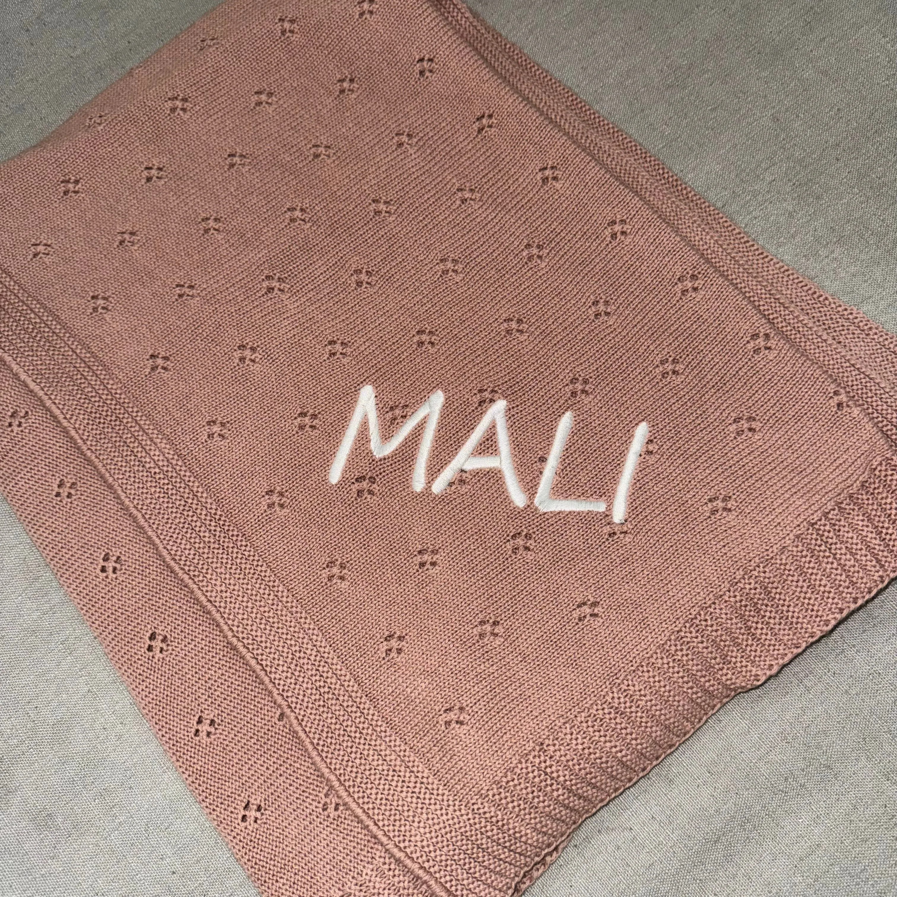 Domani Home Flower Pale Pink Baby Blanket