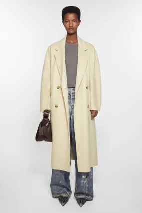 Double-breasted wool coat