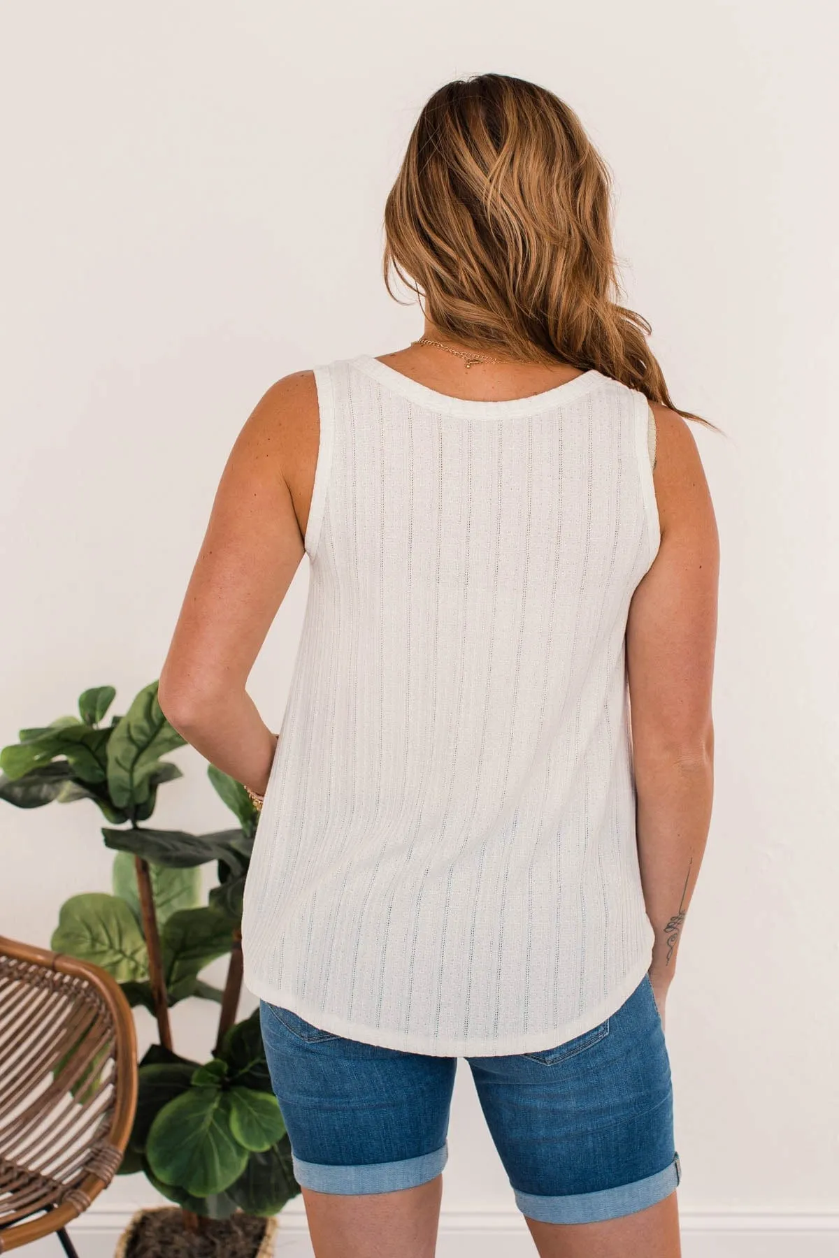 Envy Me Knit Tank Top- Ivory