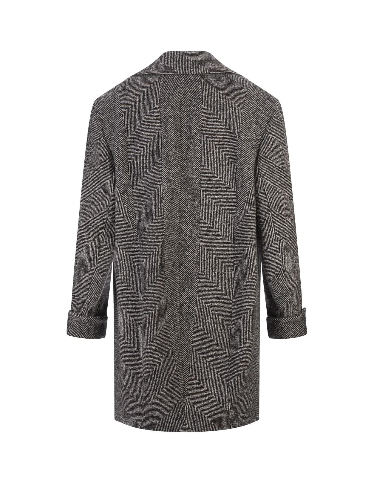 ERMANNO SCERVINO Herringbone Wool Midi Coat