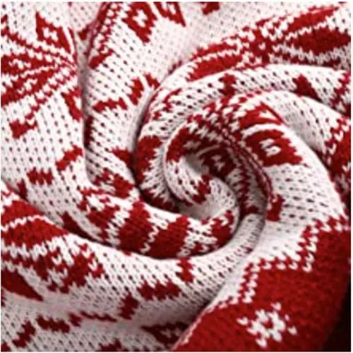 Fashion Snowflake Acrylic Round Neck Long Sleeve Regular Sleeve Patchwork Sweater