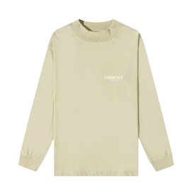 Fear of God ESSENTIALS Long Sleeve Logo Tee Wheat