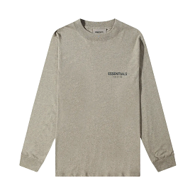 Fear of God ESSENTIALS Long Sleeve Summer Core Tee Dark Heather Oatmeal