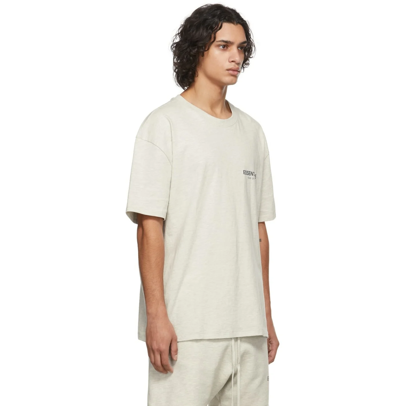 Fear of God ESSENTIALS Short Sleeve Tee 'Light Heather Oatmeal'