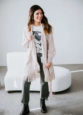 Flyn Fringe Belted Cardigan