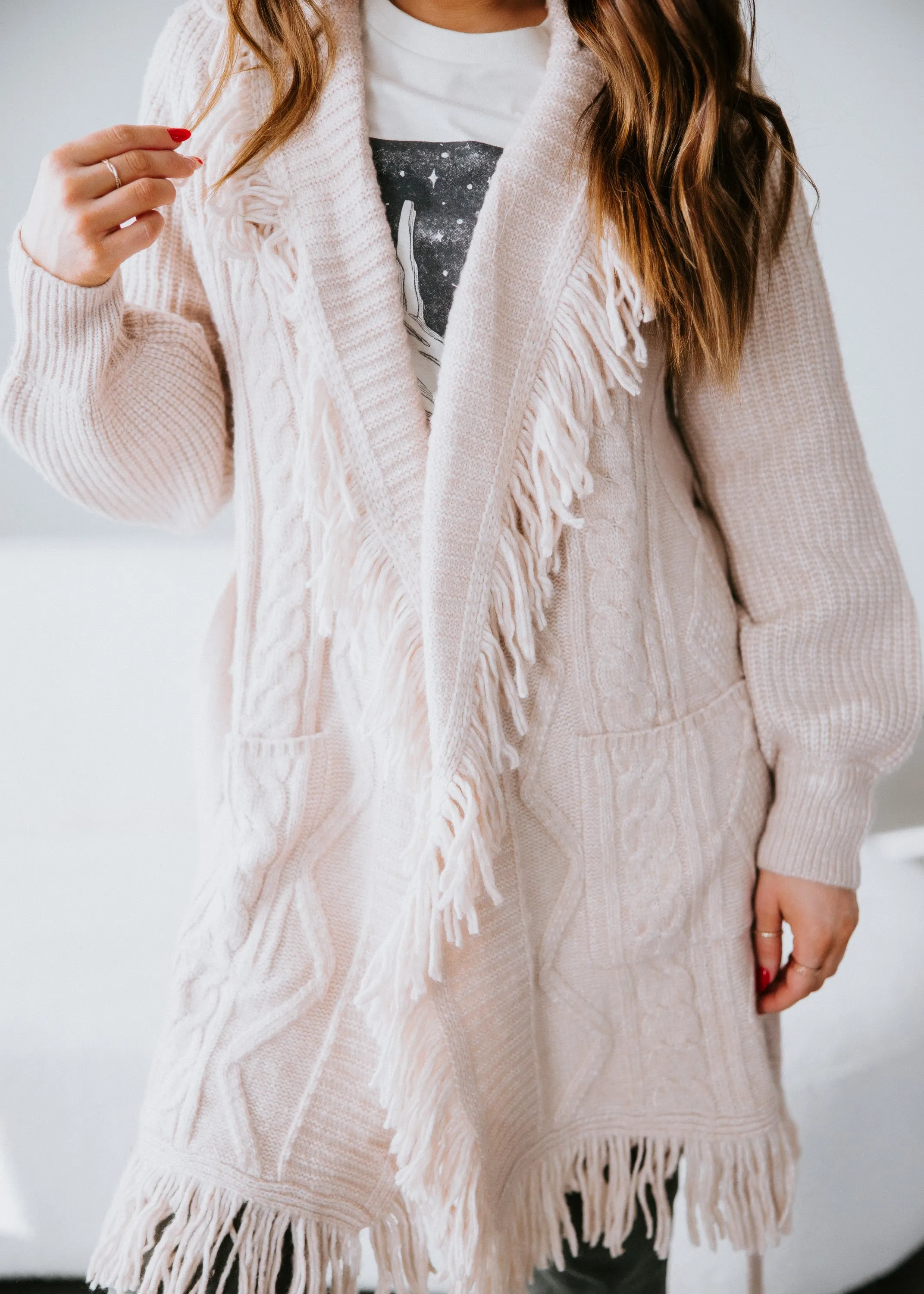 Flyn Fringe Belted Cardigan