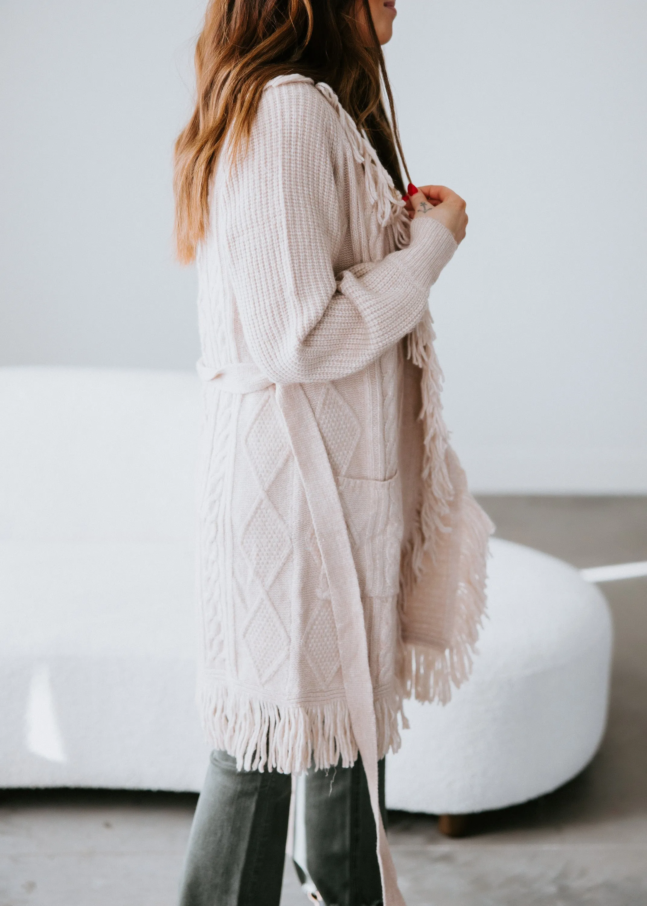 Flyn Fringe Belted Cardigan