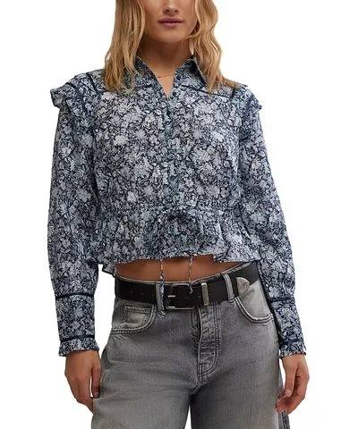 Free People Printed Daybreak Blouse