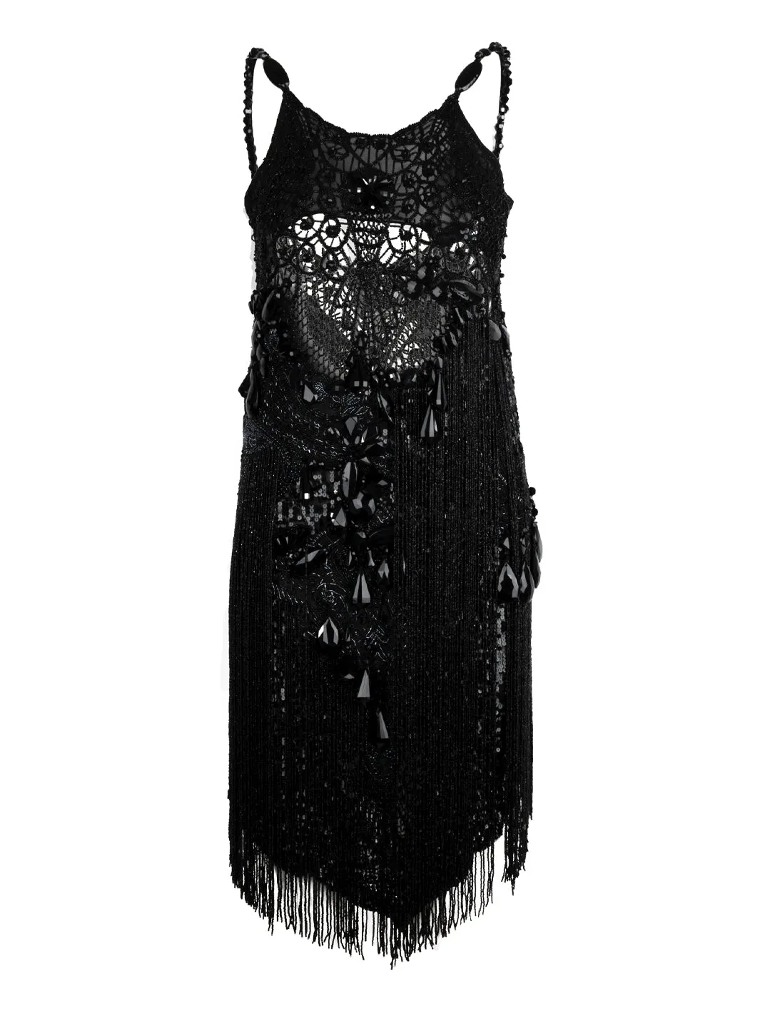 Gianfranco Ferrè Black beaded cocktail dress