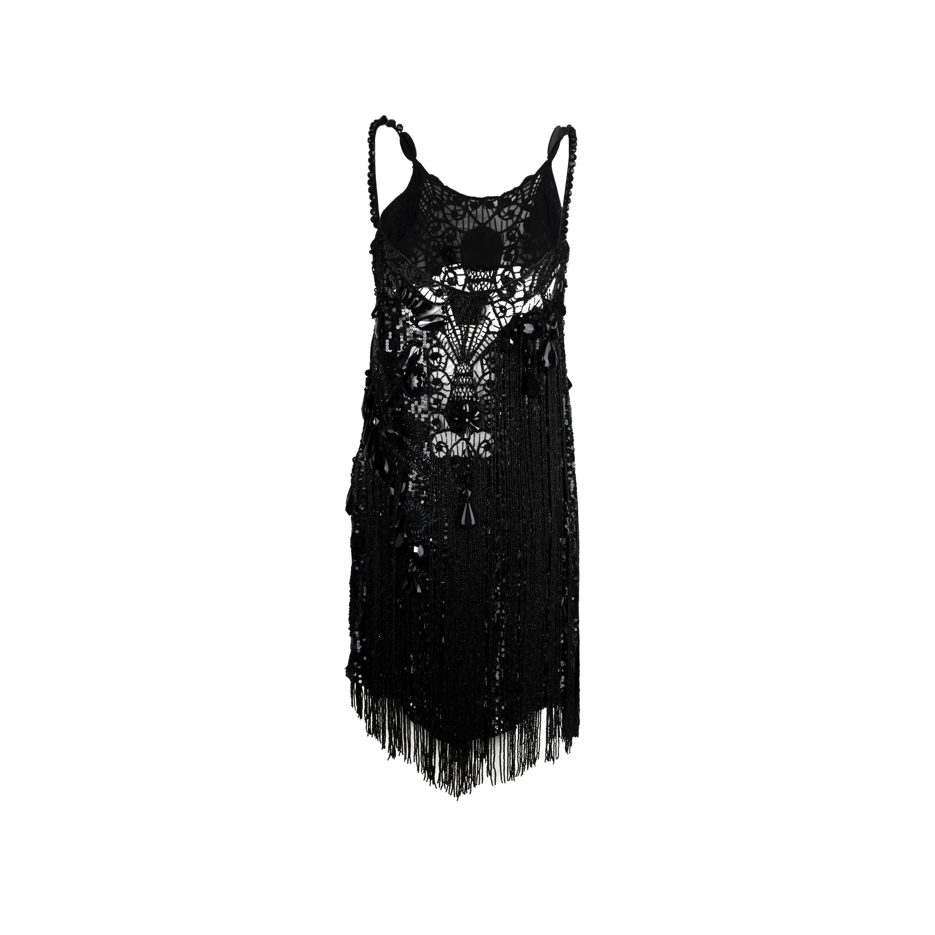 Gianfranco Ferrè Black beaded cocktail dress