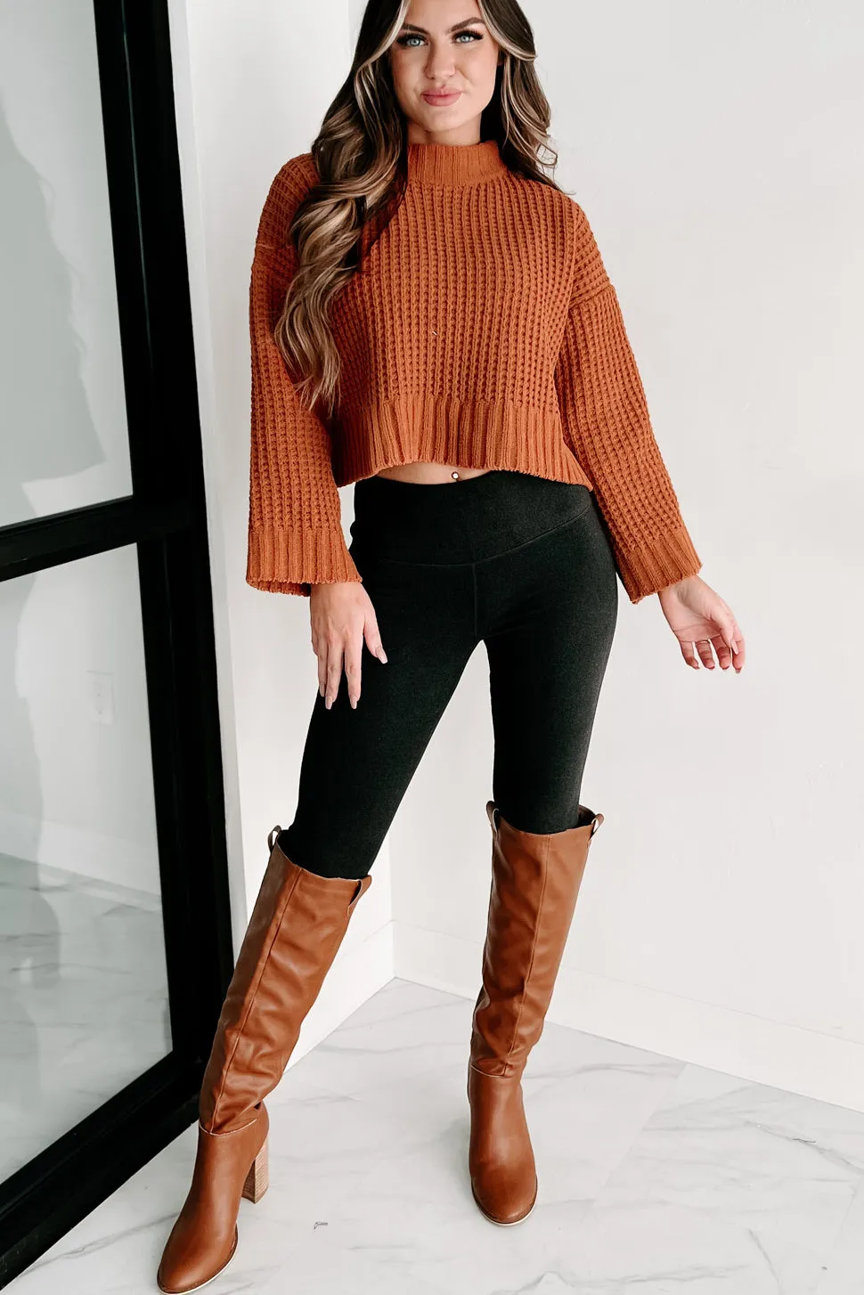 Holiday Steal- Style Conscious Chunky Knit Sweater (Camel)