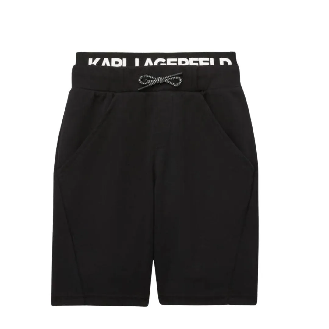 Karl Lagerfeld Shorts Top Logo Black