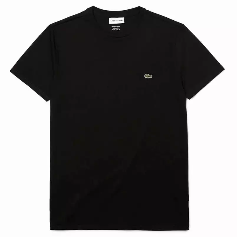 Lacoste Crew Neck Pima Cotton Jersey T Shirt (Black) TH6709-51