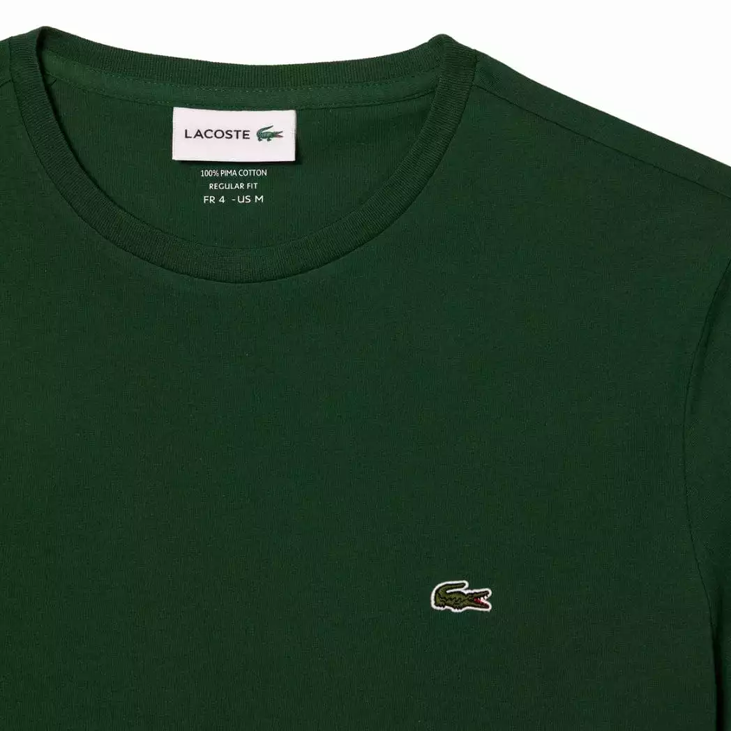 Lacoste Crew Neck Pima Cotton Jersey T Shirt (Green) TH6709-51