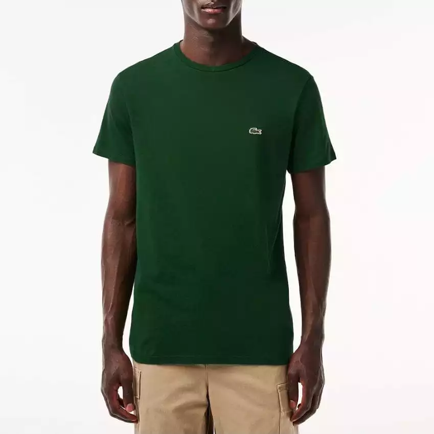 Lacoste Crew Neck Pima Cotton Jersey T Shirt (Green) TH6709-51