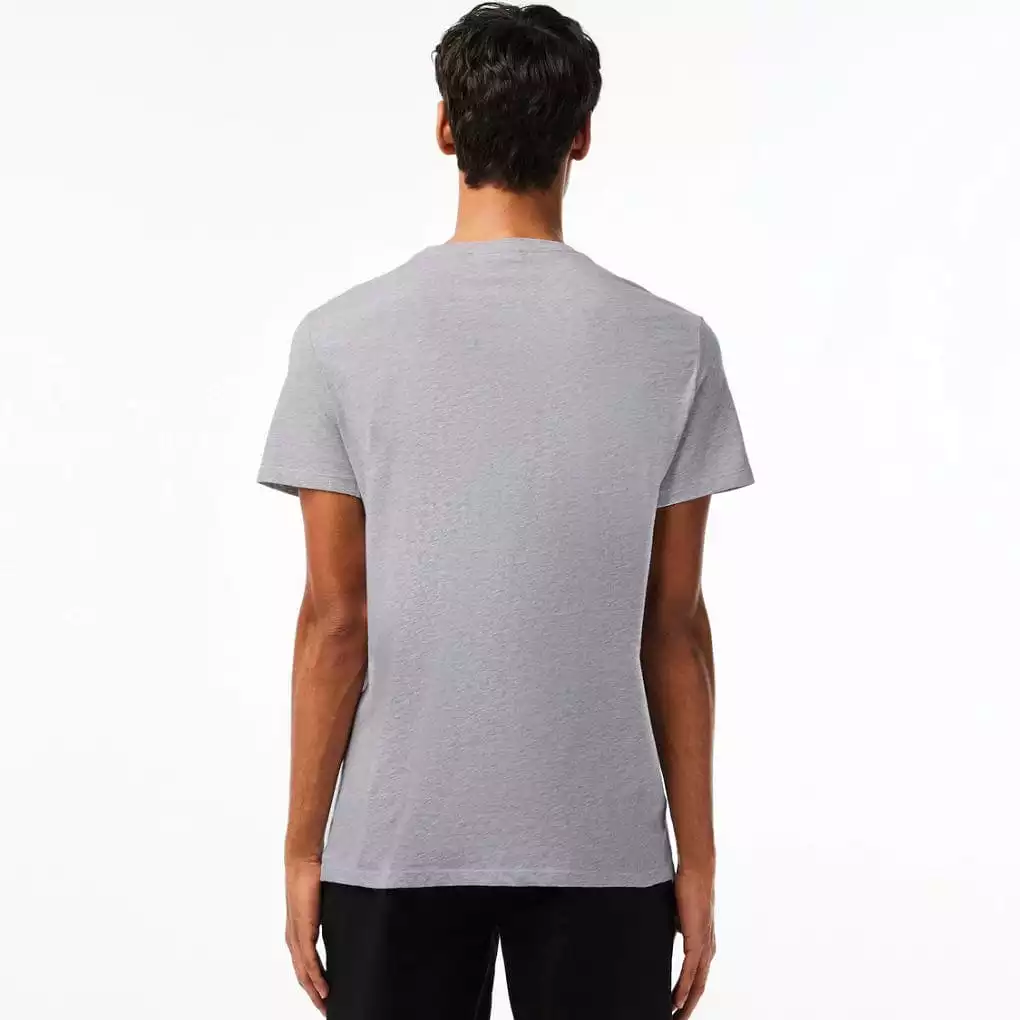 Lacoste Crew Neck Pima Cotton Jersey T Shirt (Grey Chine) TH6709-51