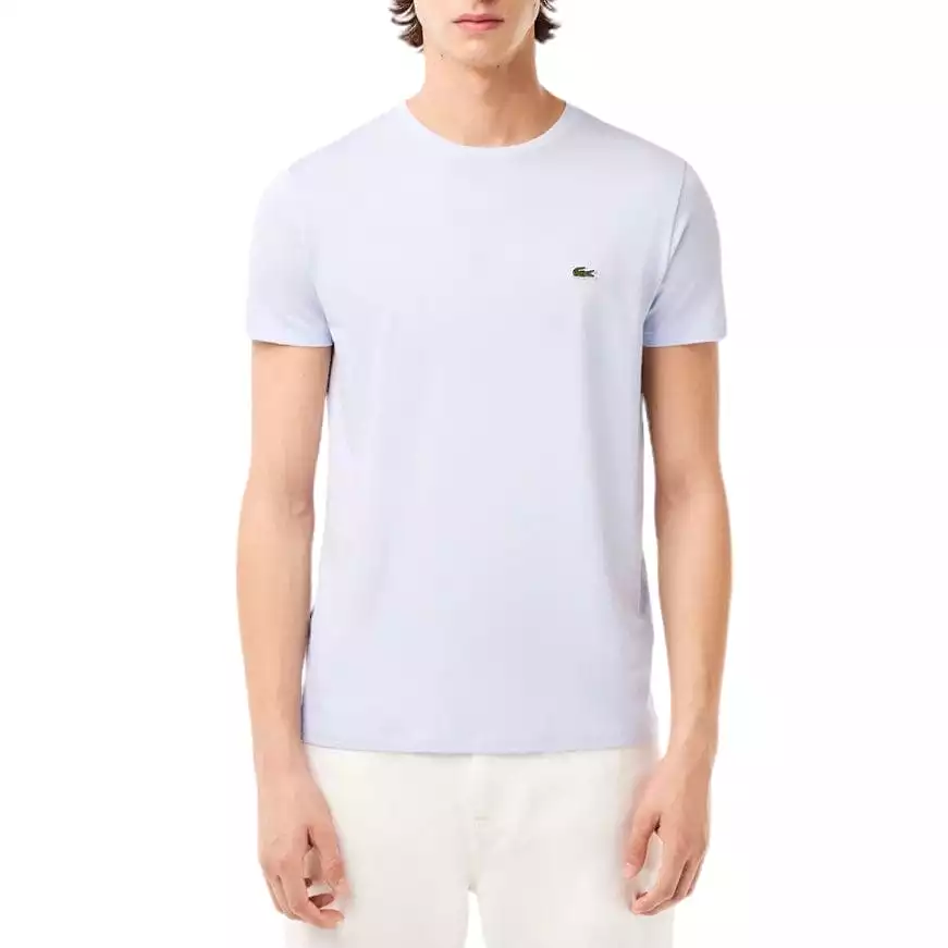 Lacoste Crew Neck Pima Cotton Jersey T Shirt (Light Blue) TH6709-51