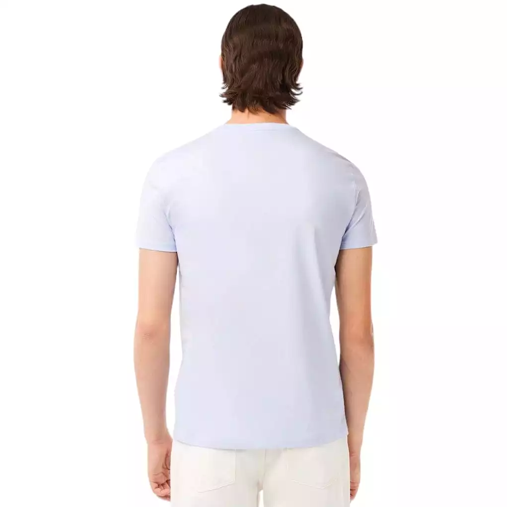 Lacoste Crew Neck Pima Cotton Jersey T Shirt (Light Blue) TH6709-51