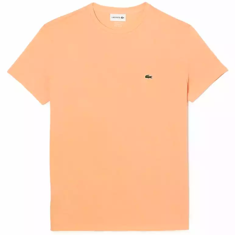 Lacoste Crew Neck Pima Cotton Jersey T Shirt (Light Orange) TH6709-51