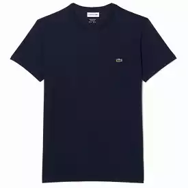 Lacoste Crew Neck Pima Cotton Jersey T Shirt (Navy) TH6709-51