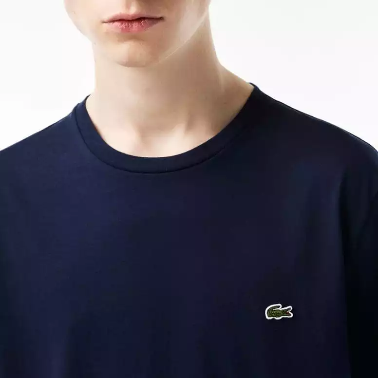 Lacoste Crew Neck Pima Cotton Jersey T Shirt (Navy) TH6709-51