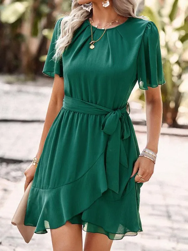 Layered Chiffon Mini Dress