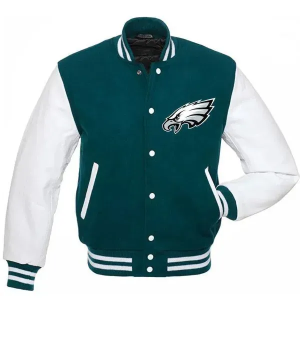 Letterman Philadelphia Eagles Green Varsity Jacket