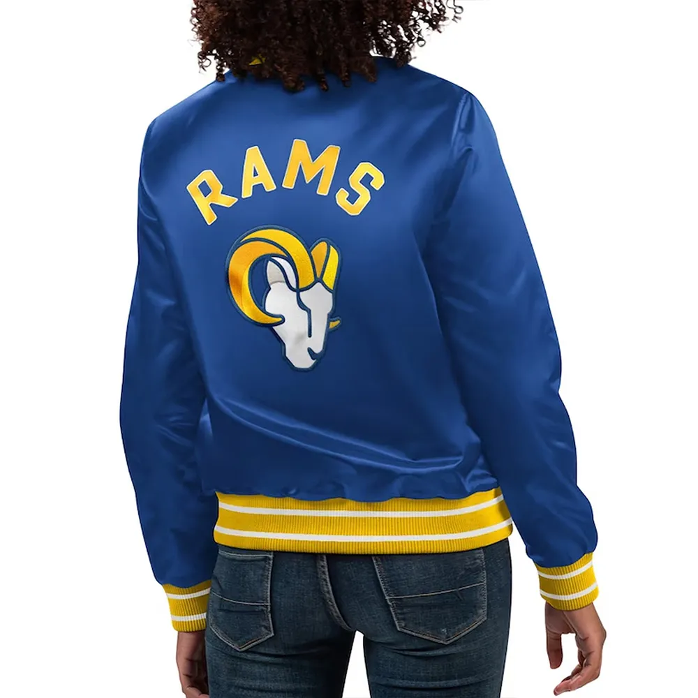 Los Angeles Rams Full Count Blue Satin Jacket