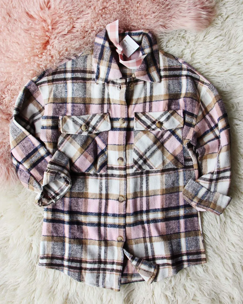 Lumber Jill Jacket Shirt in Pink