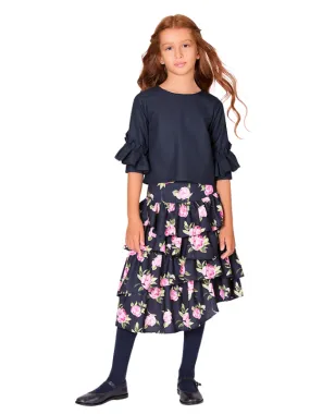 Mama Luma Skirt Floral Black